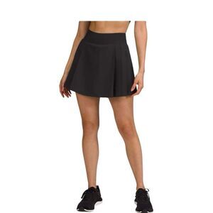 Lululemon Side-Pleat High-Rise Tennis Skirt Black Size 6 Skort